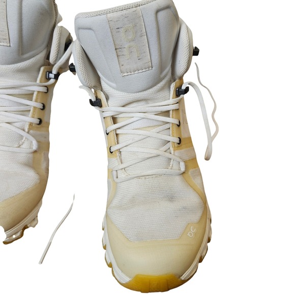 On Running Cloudrock‎ Raw edge undyed mid hiking boots sneakers waterproof Sz 5 - Picture 6 of 10